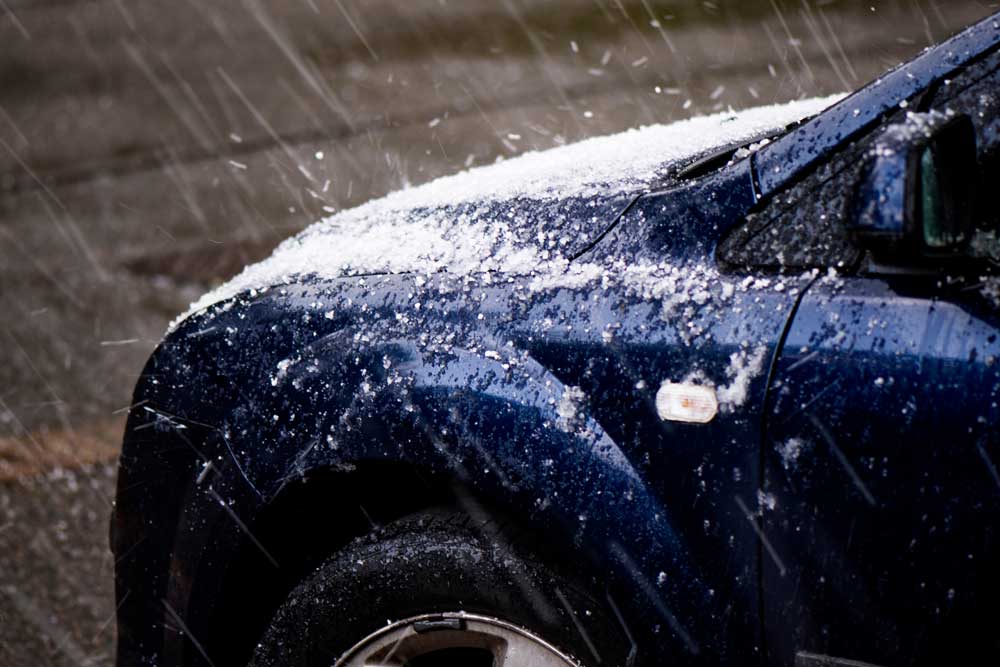 Hail Damage Hood Car